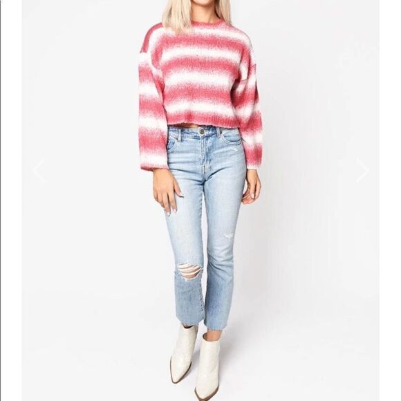BB Dakota Pink Please Fuchsia Cropped Sweater - Picture 11 of 12